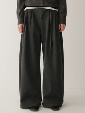 INSIS Femme Asymmetric Pants in Black Ash XS
